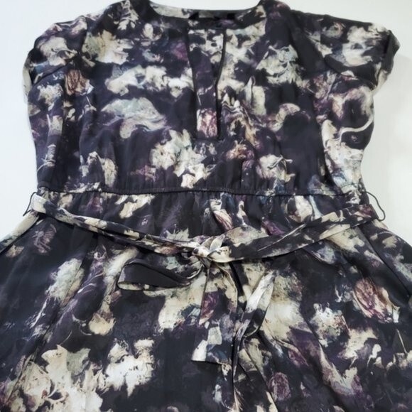 Vera Wang L floral dress large black flower excellent condition - Picture 7 of 12